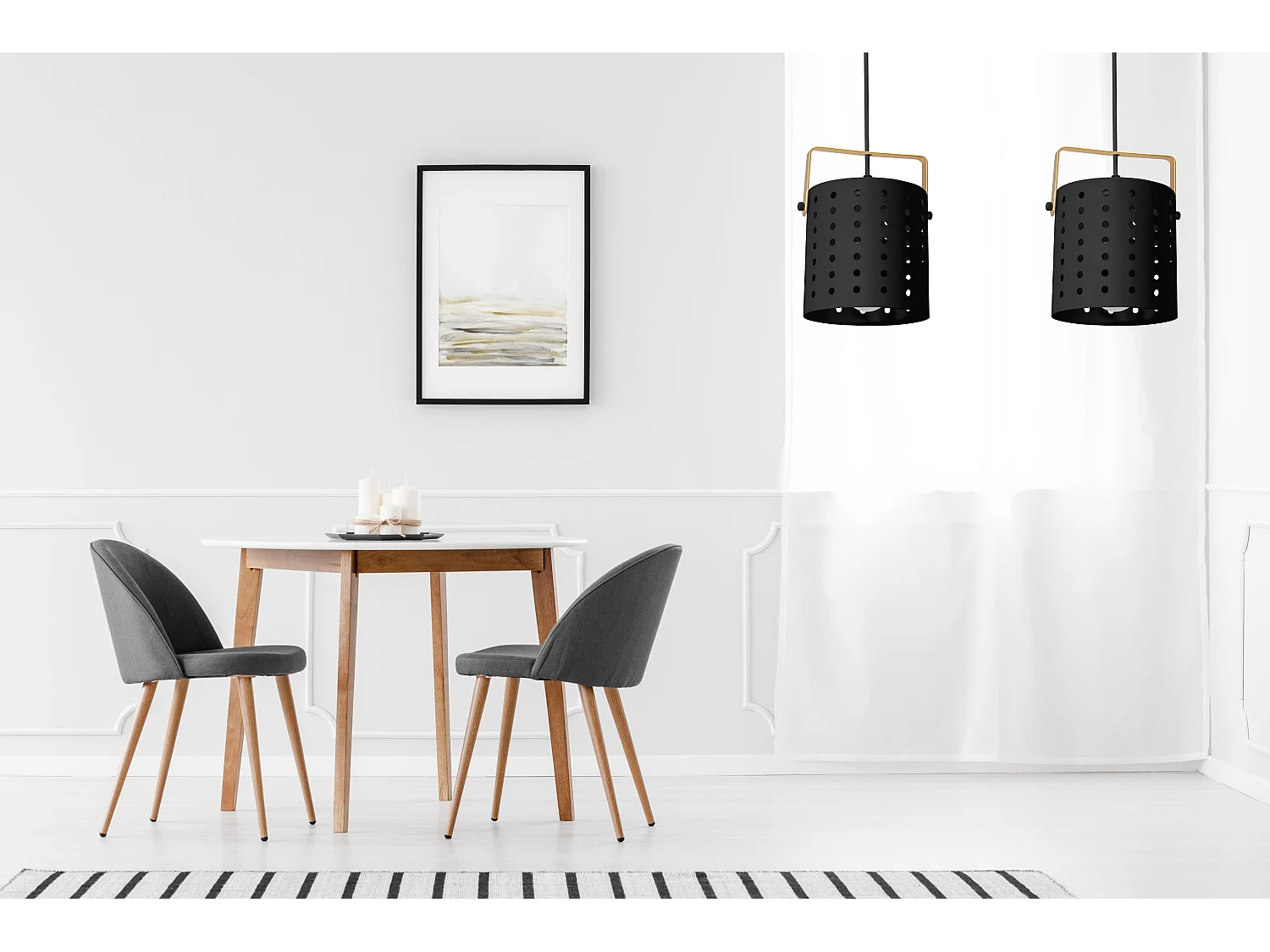 Lampe Suspendue Toolight App956-1Cp Round 20Cm Black