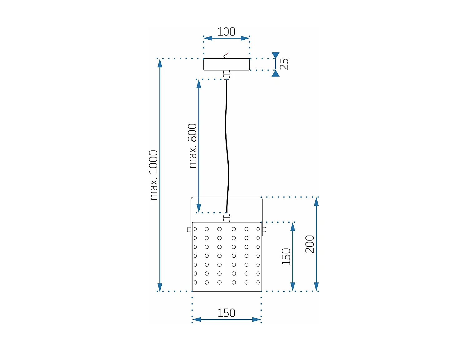 Lampe Suspendue Toolight App956-1Cp Round 20Cm Black