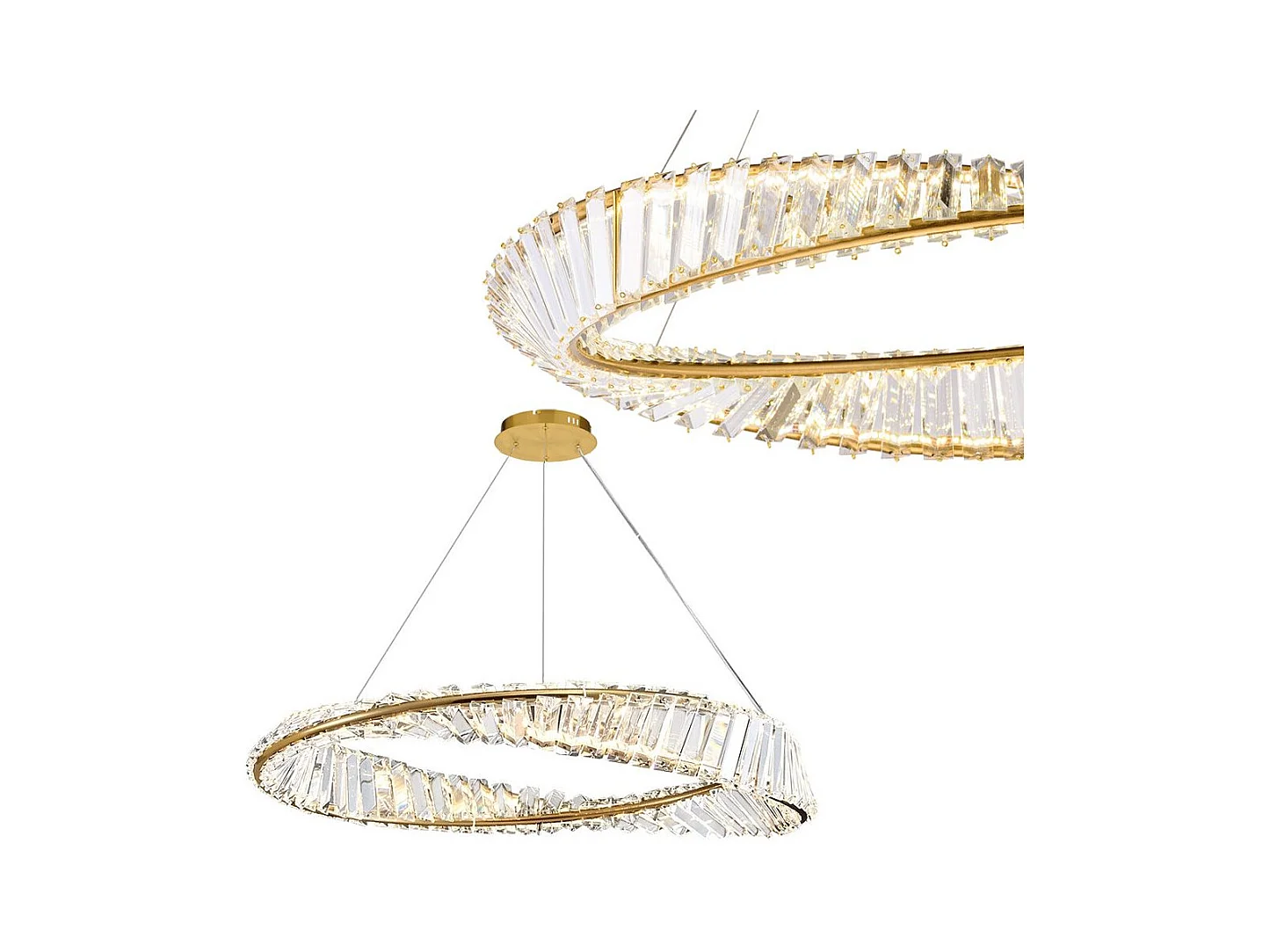 Lampe Suspendue Toolight App1201-Cp Cristal 50Cm Gold