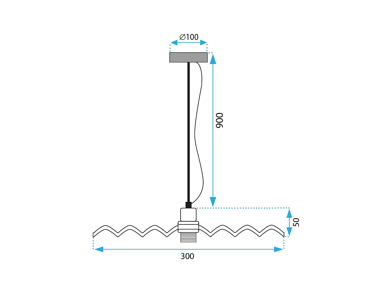 Lampe Suspendue Toolight App1454-1Cp 30Cm Brush Gold