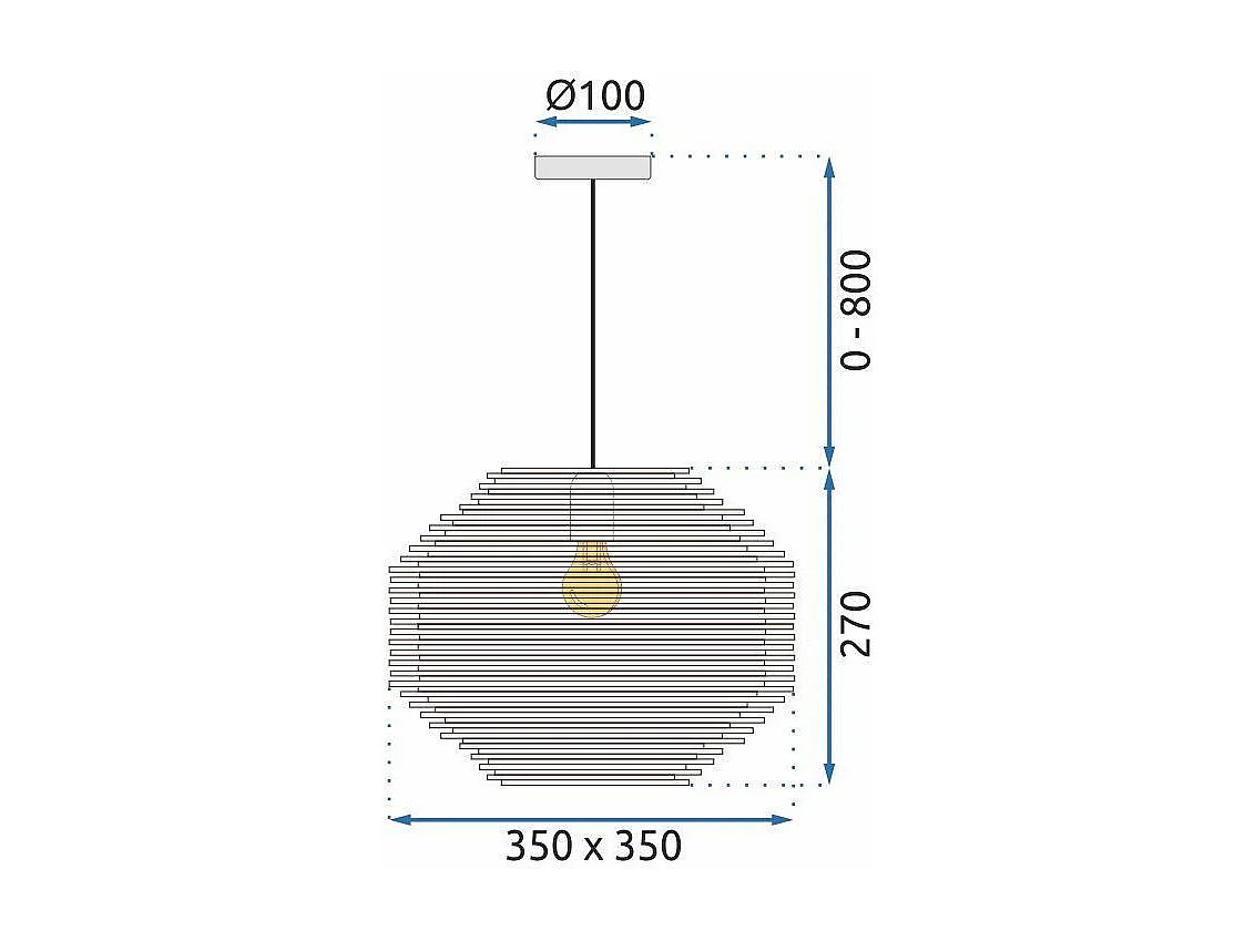 Lampe Suspendue Toolight App883-1Cp Black