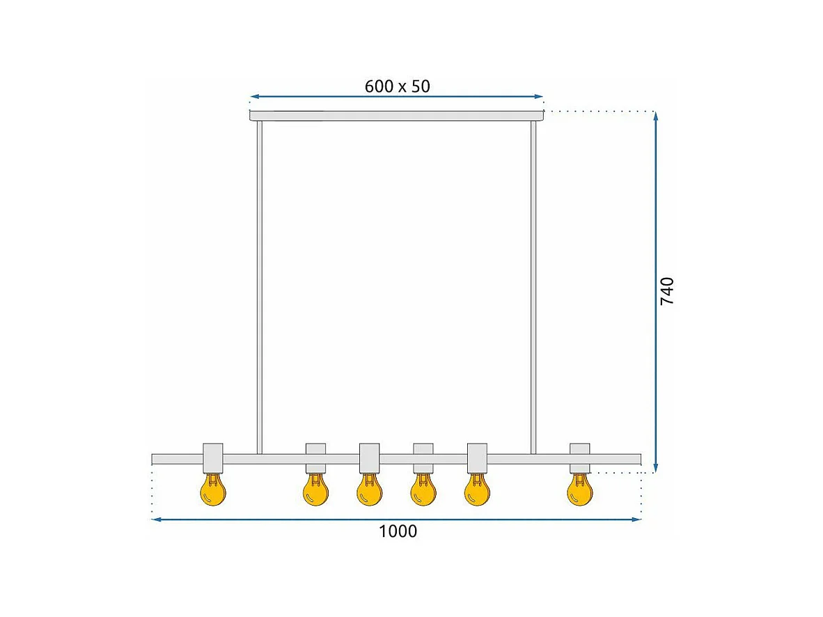 Lampe Suspendue Toolight App480-6Cp Black