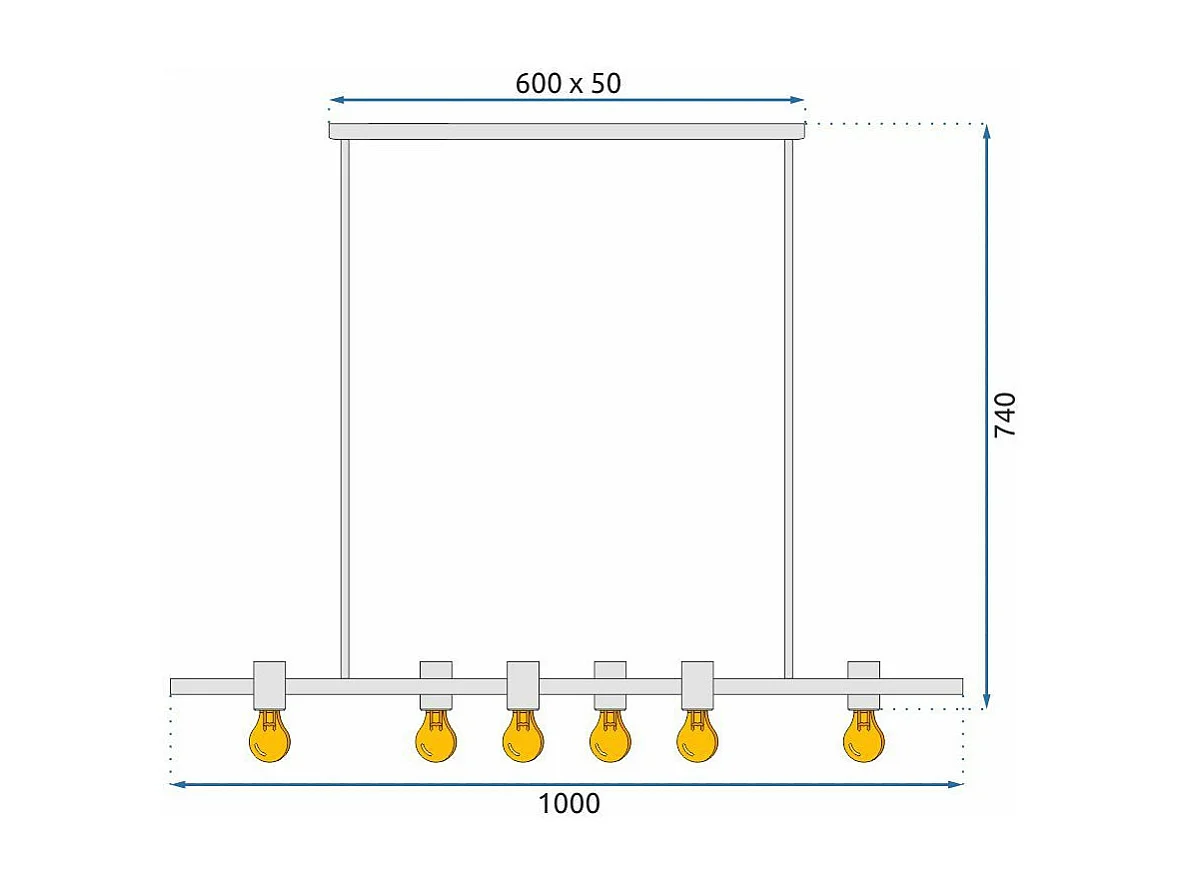 Lampe Suspendue Toolight App480-6Cp Black