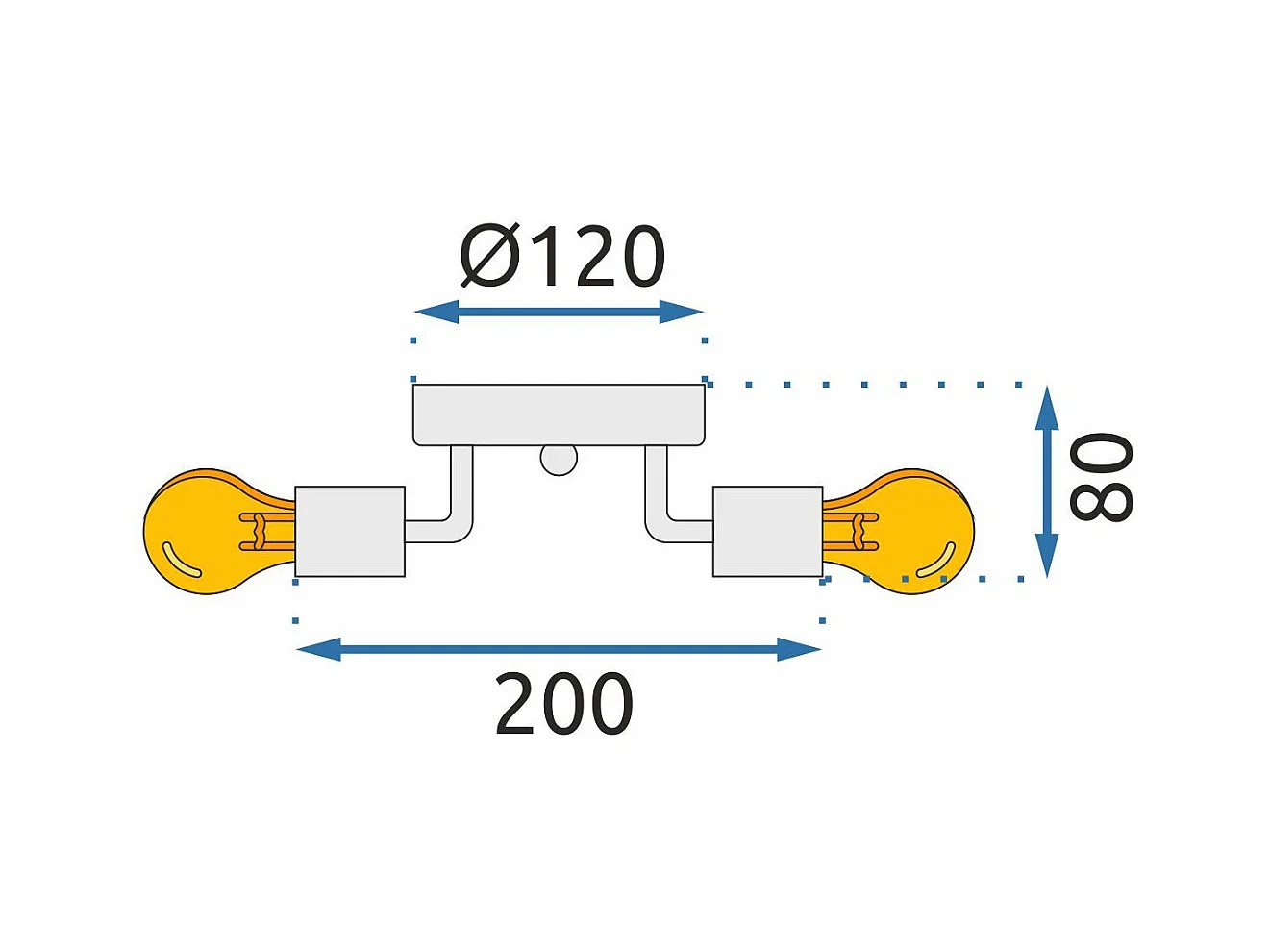 Lampe Toolight App704-3C Gold