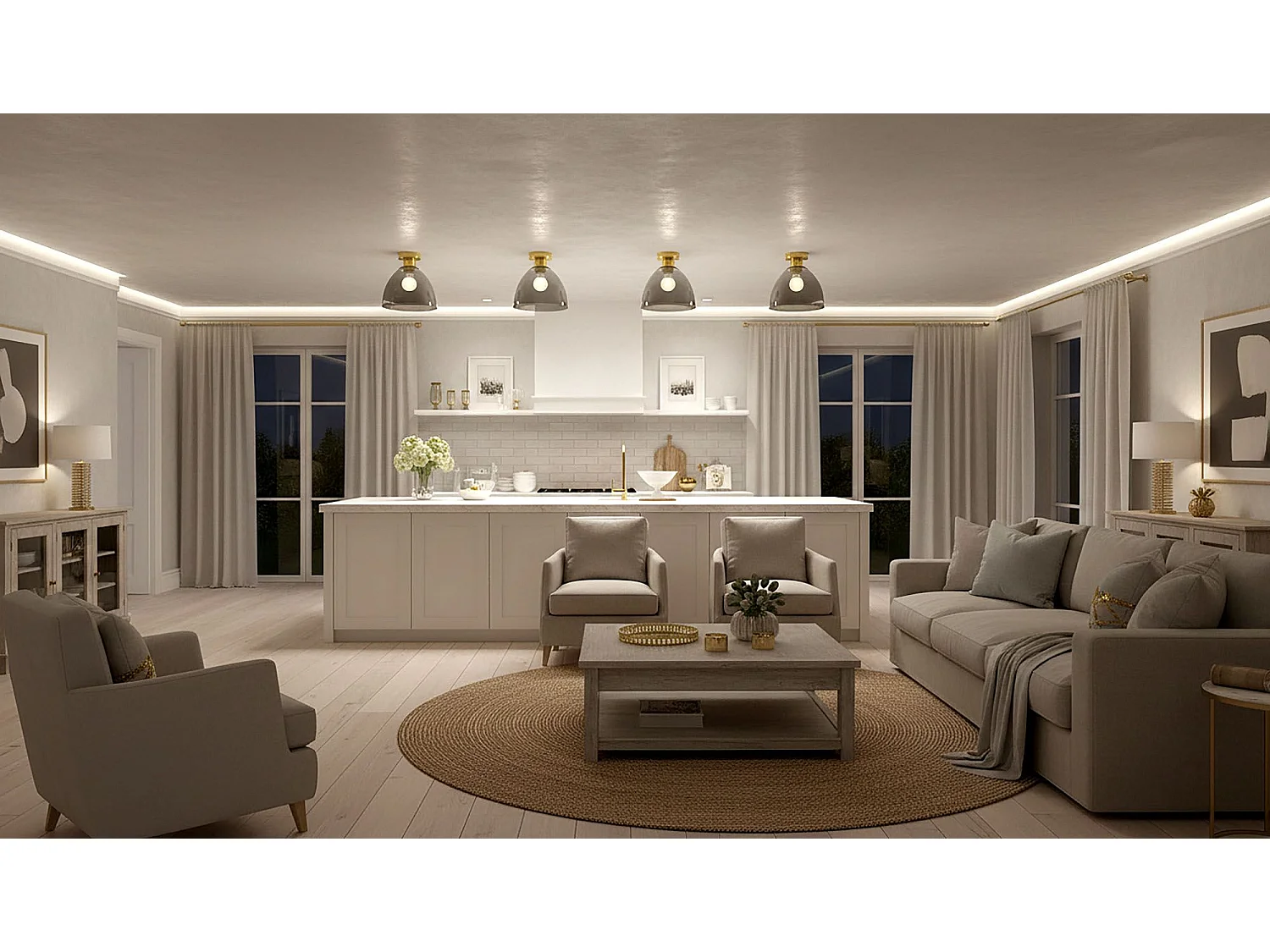 Lampada Da Soffitto Toolight App1302-1C Gold
