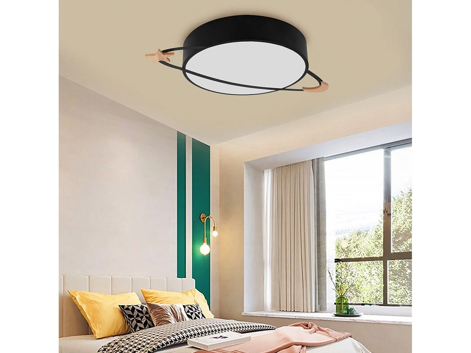 Lampe Toolight App866-C Moon 50Cm Black