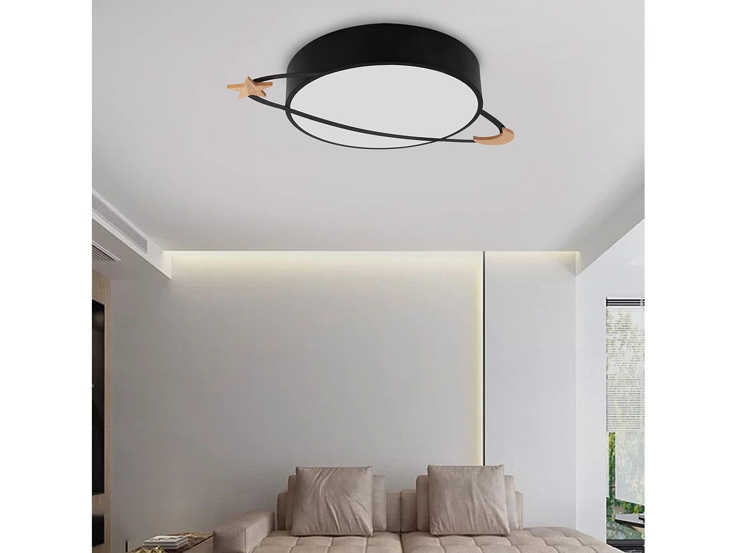 Lampe Toolight App866-C Moon 50Cm Black