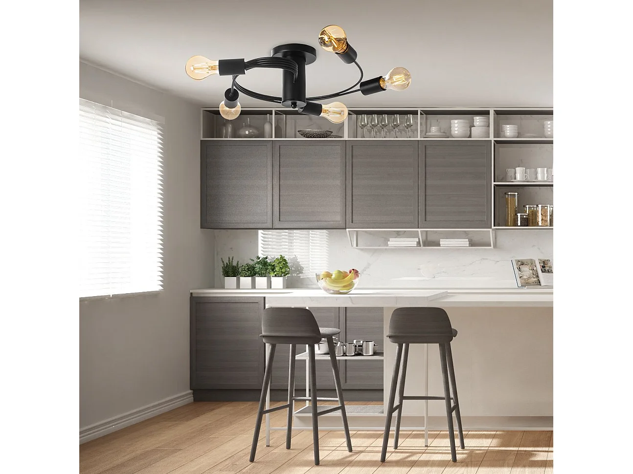 Lampe Toolight App741-5C Black