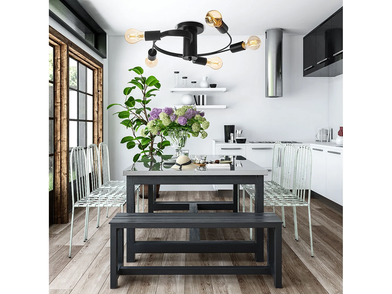 Lampe Toolight App741-5C Black