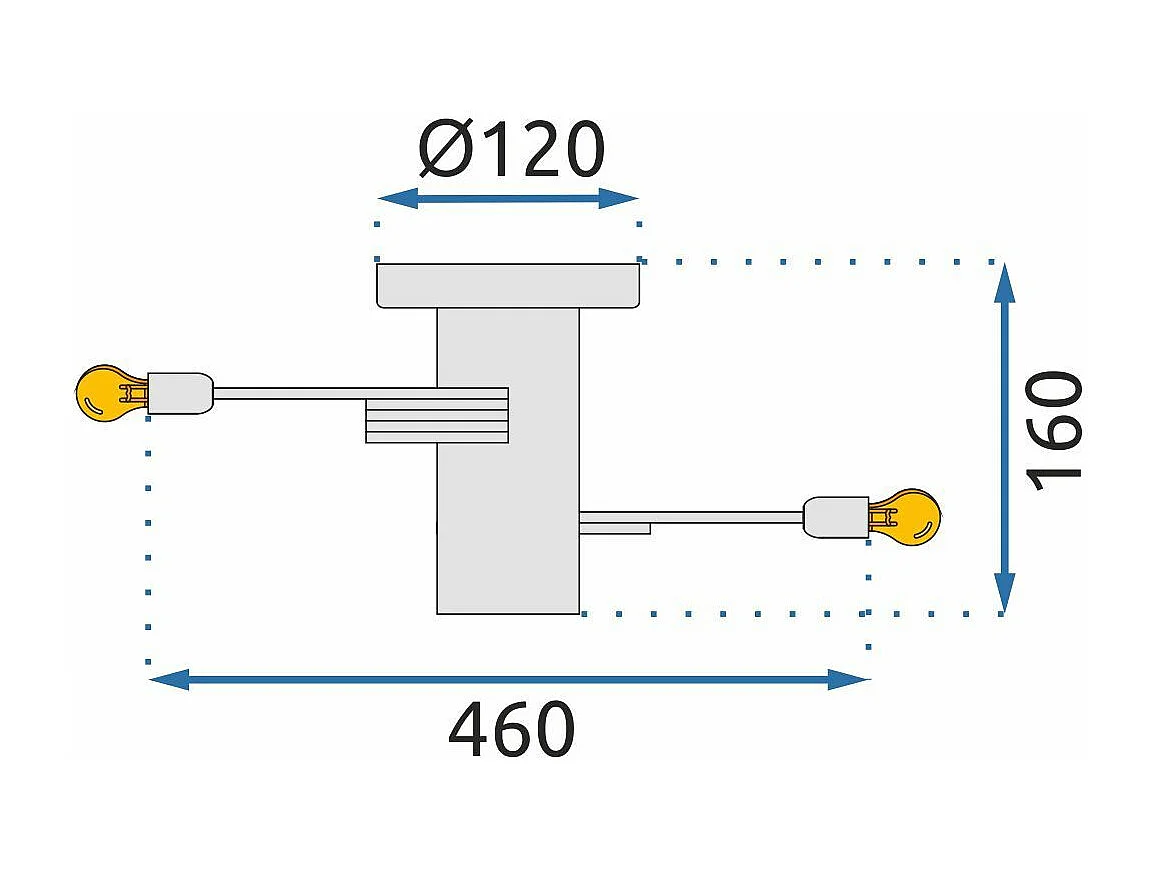 Lampe Toolight App741-5C Black