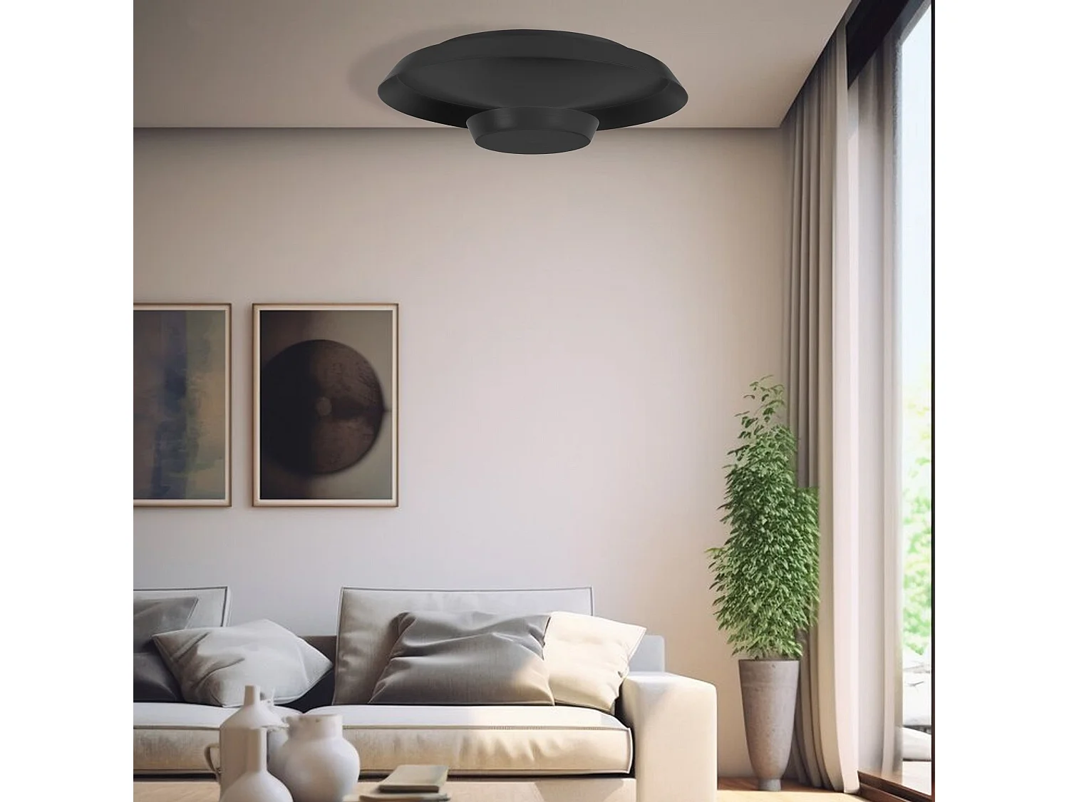 Lampada Da Soffitto Toolight Led App1461 40Cm Black