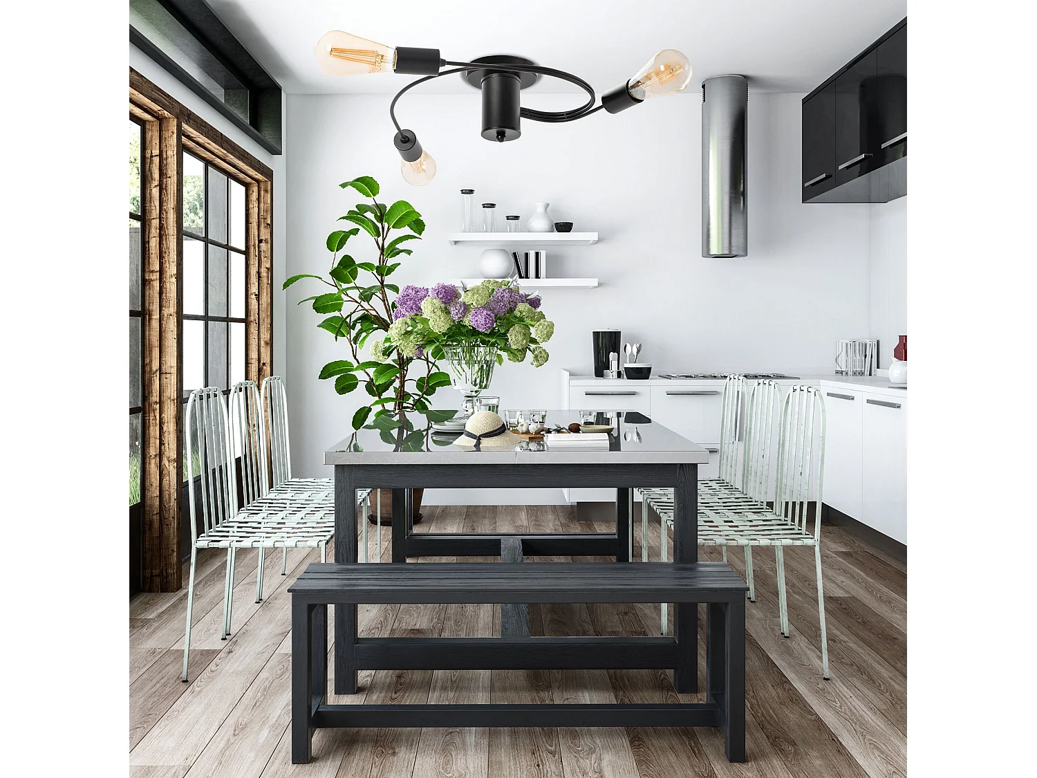 Lampe Toolight App742-3C Black