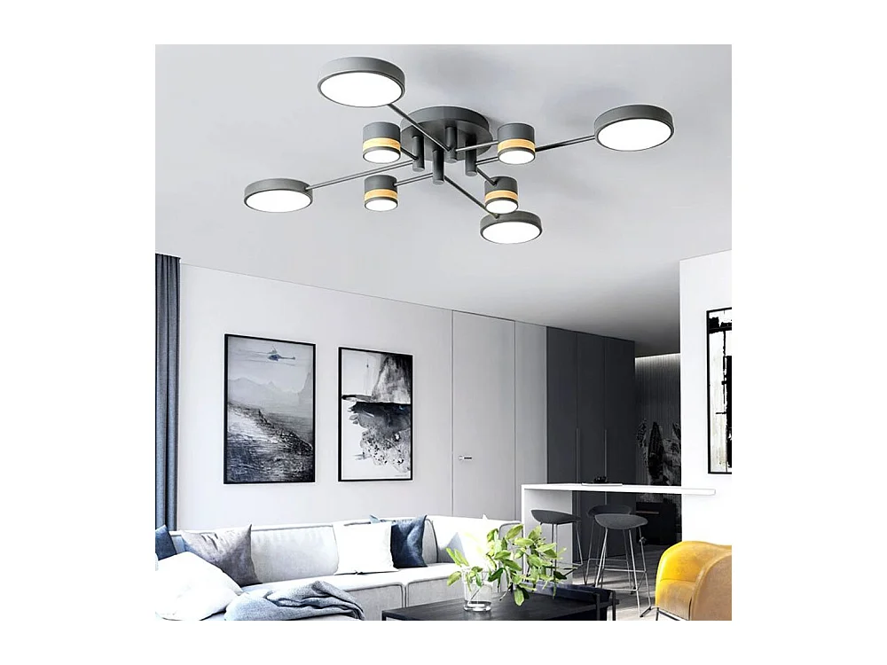 Lâmpada De Teto Toolight App528-8C Grey