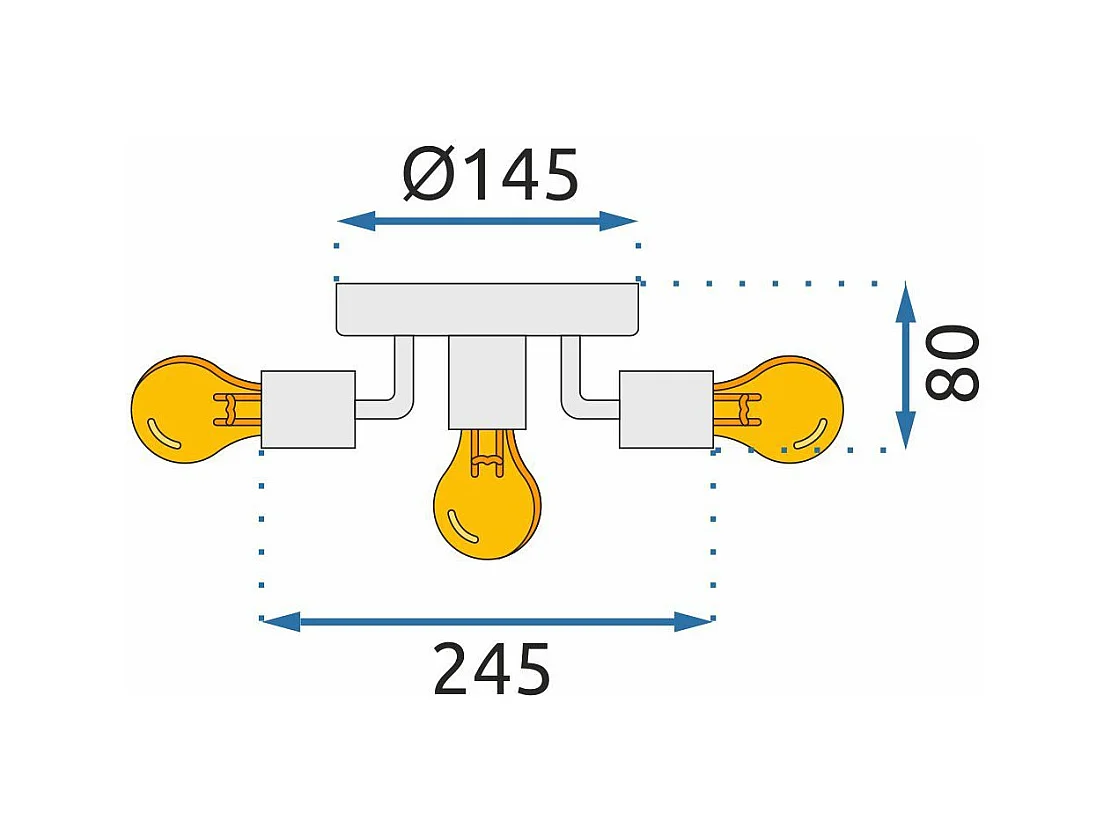 Lampe Toolight App708-5C Gold
