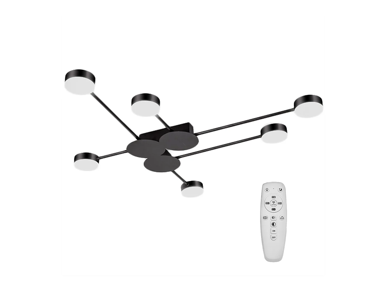 Lâmpada De Teto Toolight Led App521-6C Black