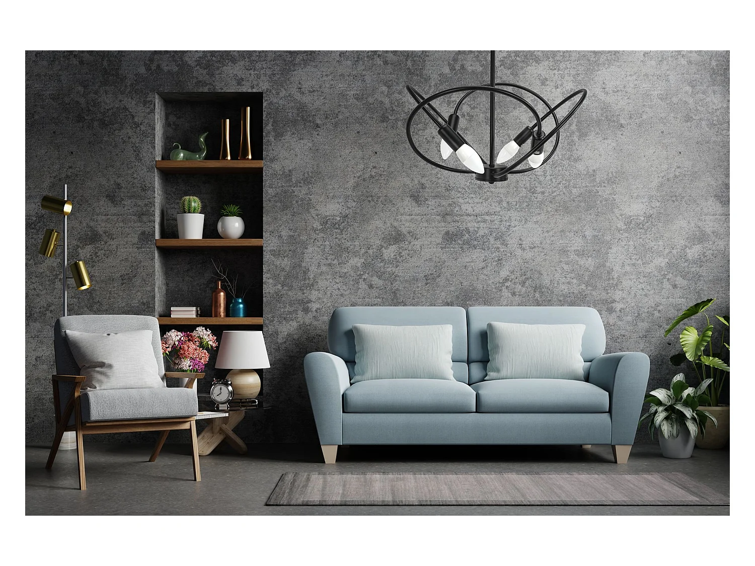 Lampe Toolight App1093-4C Black