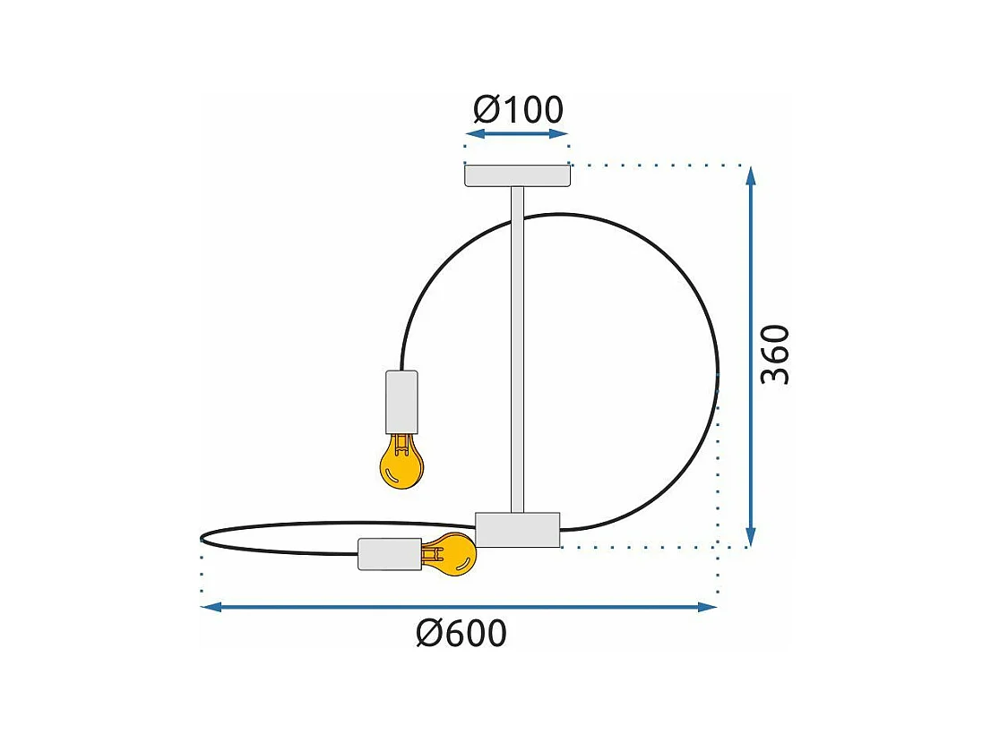 Lampe Toolight App1093-4C Black