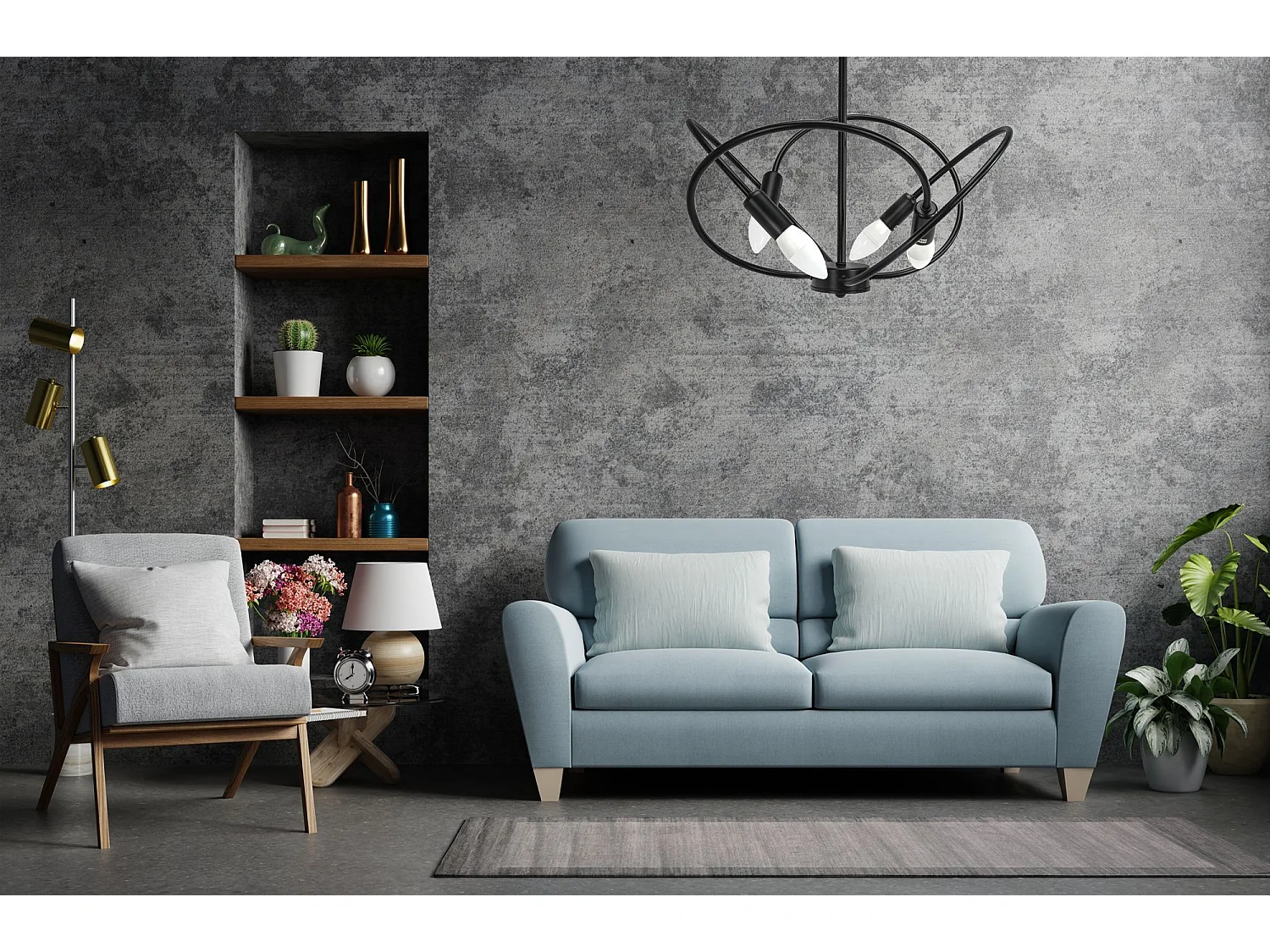 Lampe Toolight App1093-4C Black