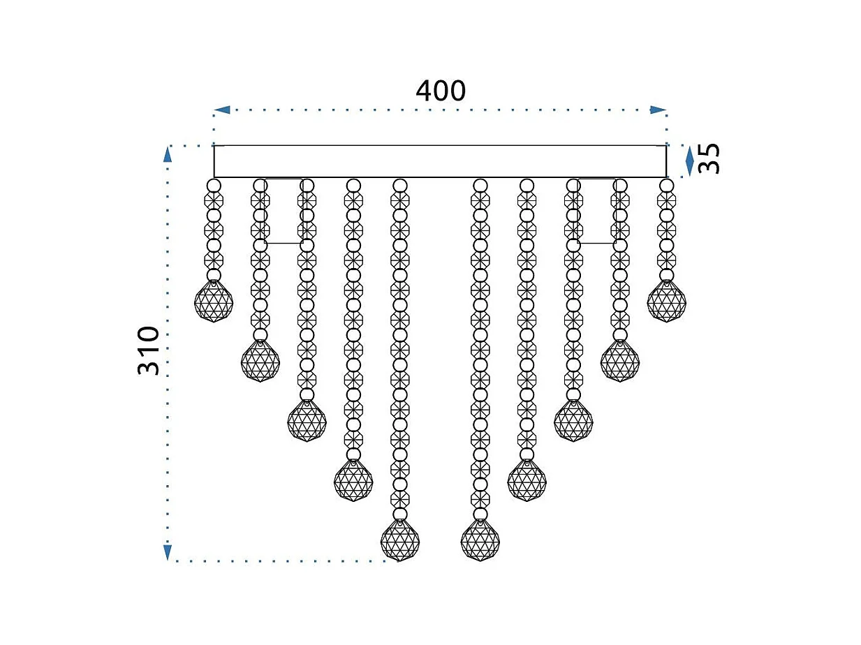 Lampe Toolight App515-4C Square Transparent