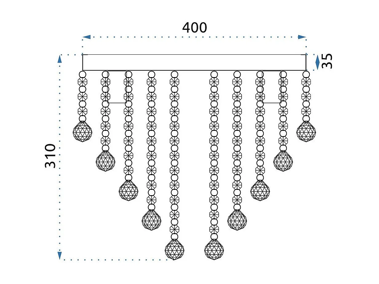 Lampe Toolight App515-4C Square Transparent