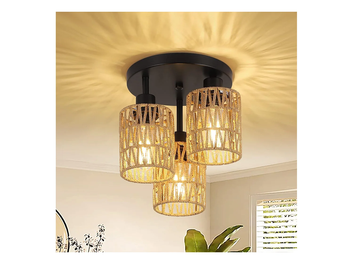 Lampe Toolight App1624-3C Boho Beige Black