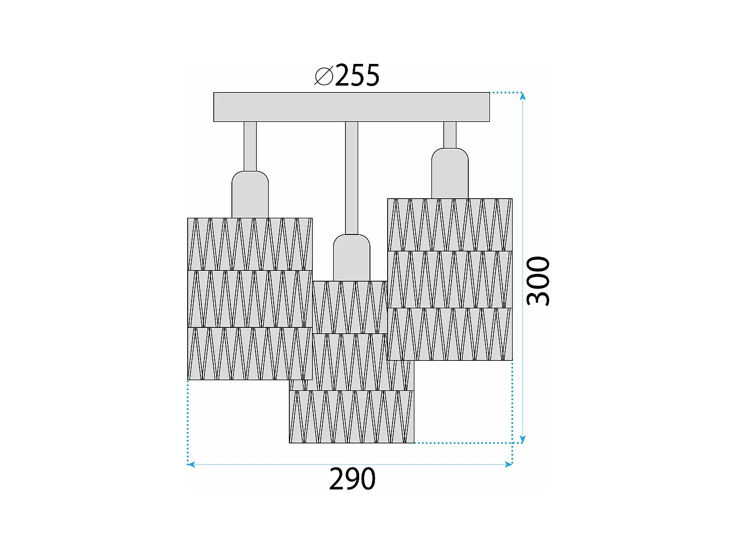 Lampe Toolight App1624-3C Boho Beige Black