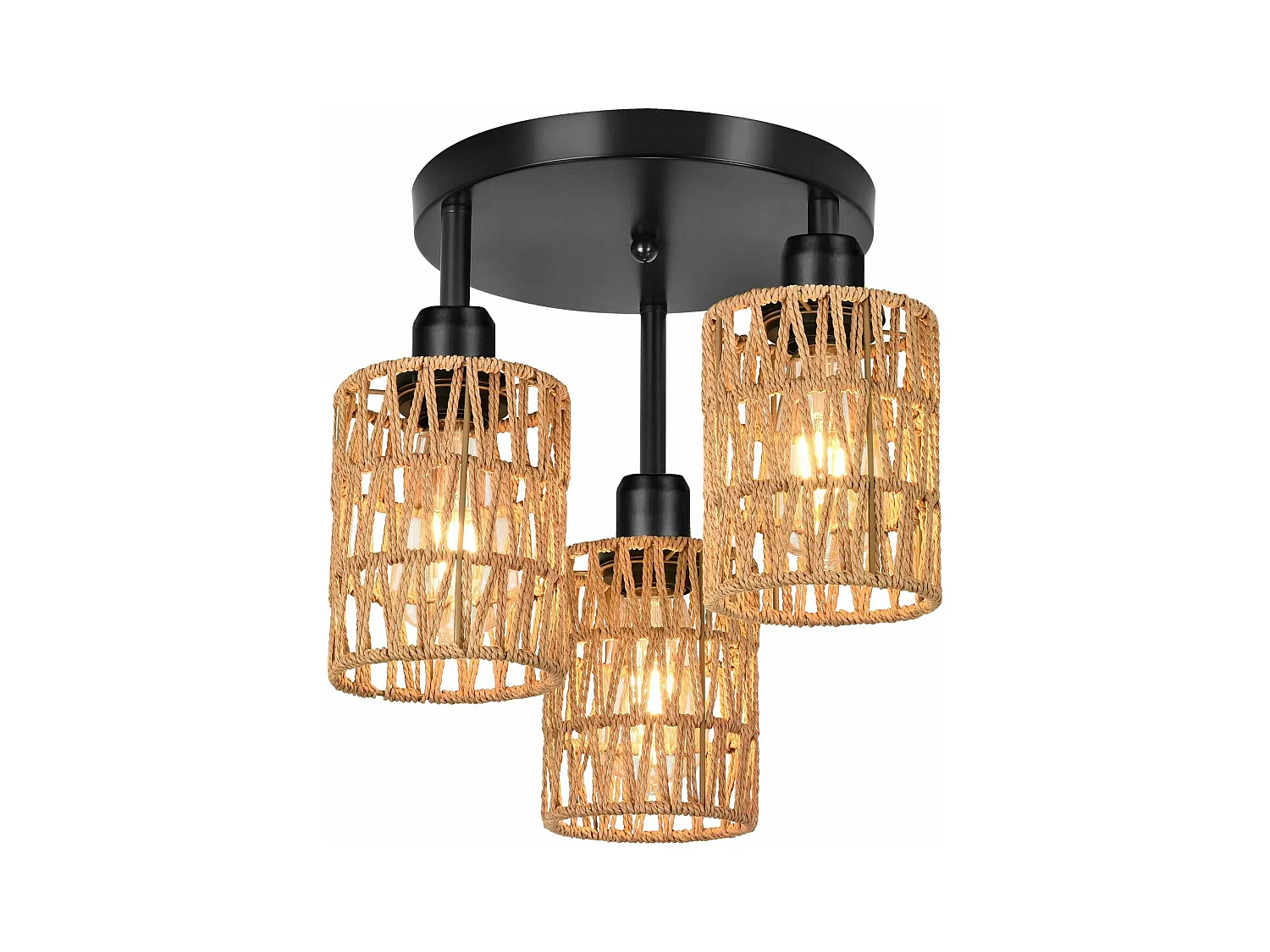 Deckenleuchte Toolight App1624-3C Boho Beige Black