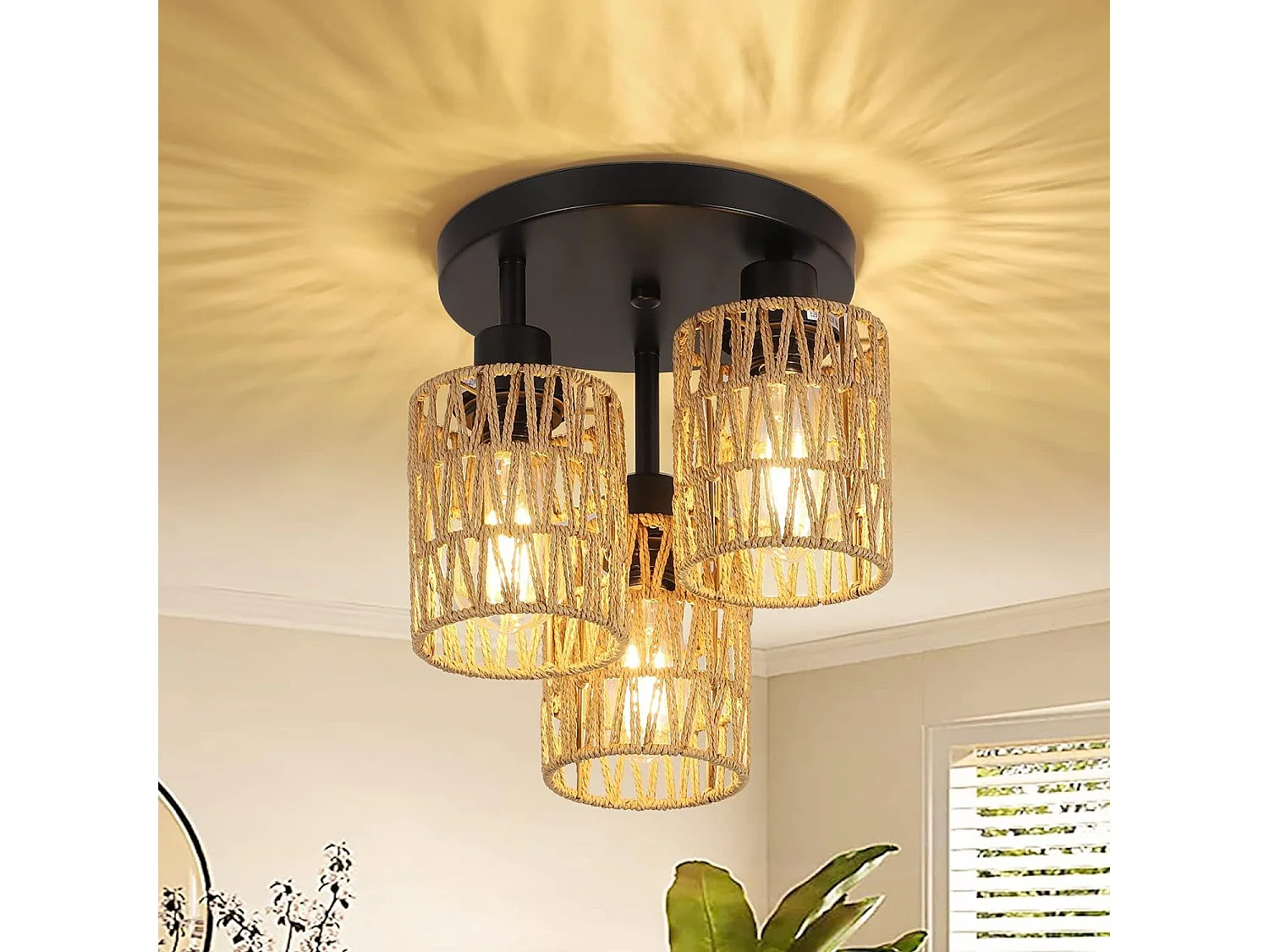 Lampe Toolight App1624-3C Boho Beige Black