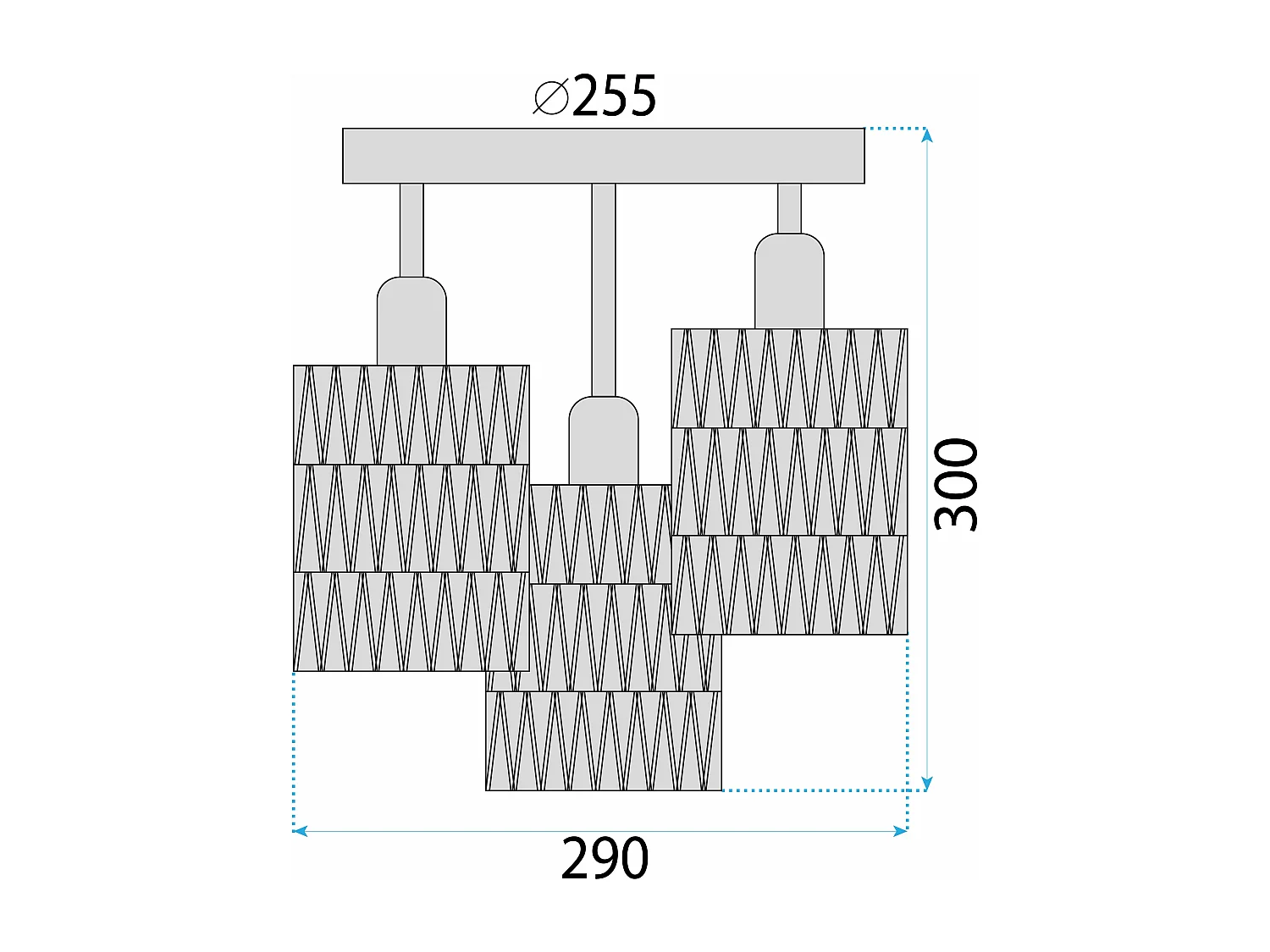 Lampe Toolight App1624-3C Boho Beige Black