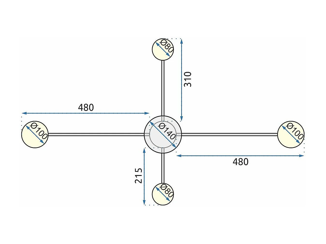 Lampe Toolight App519-4C Black