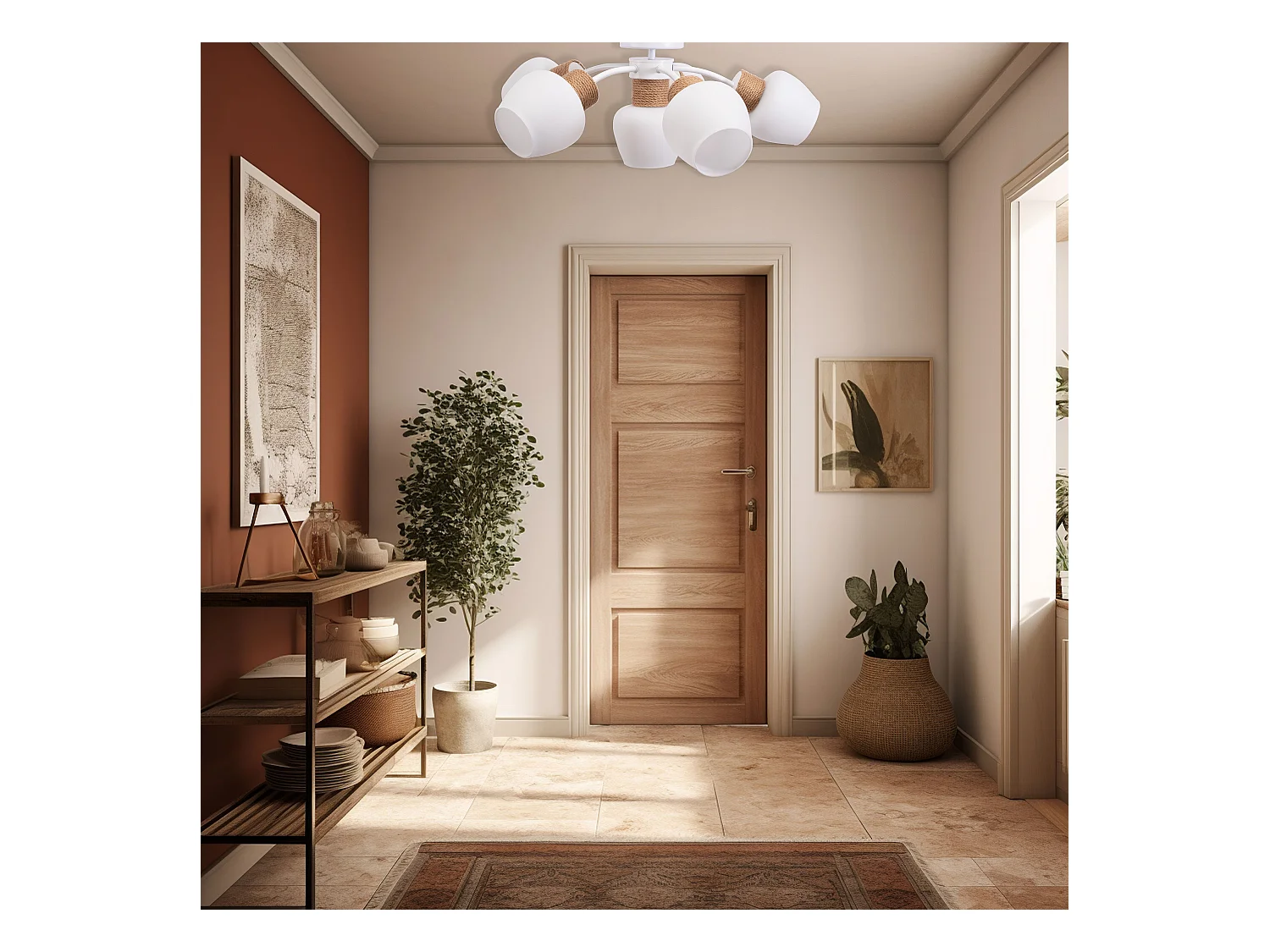 Lampe Toolight App1590-6Cp Boho White Beige