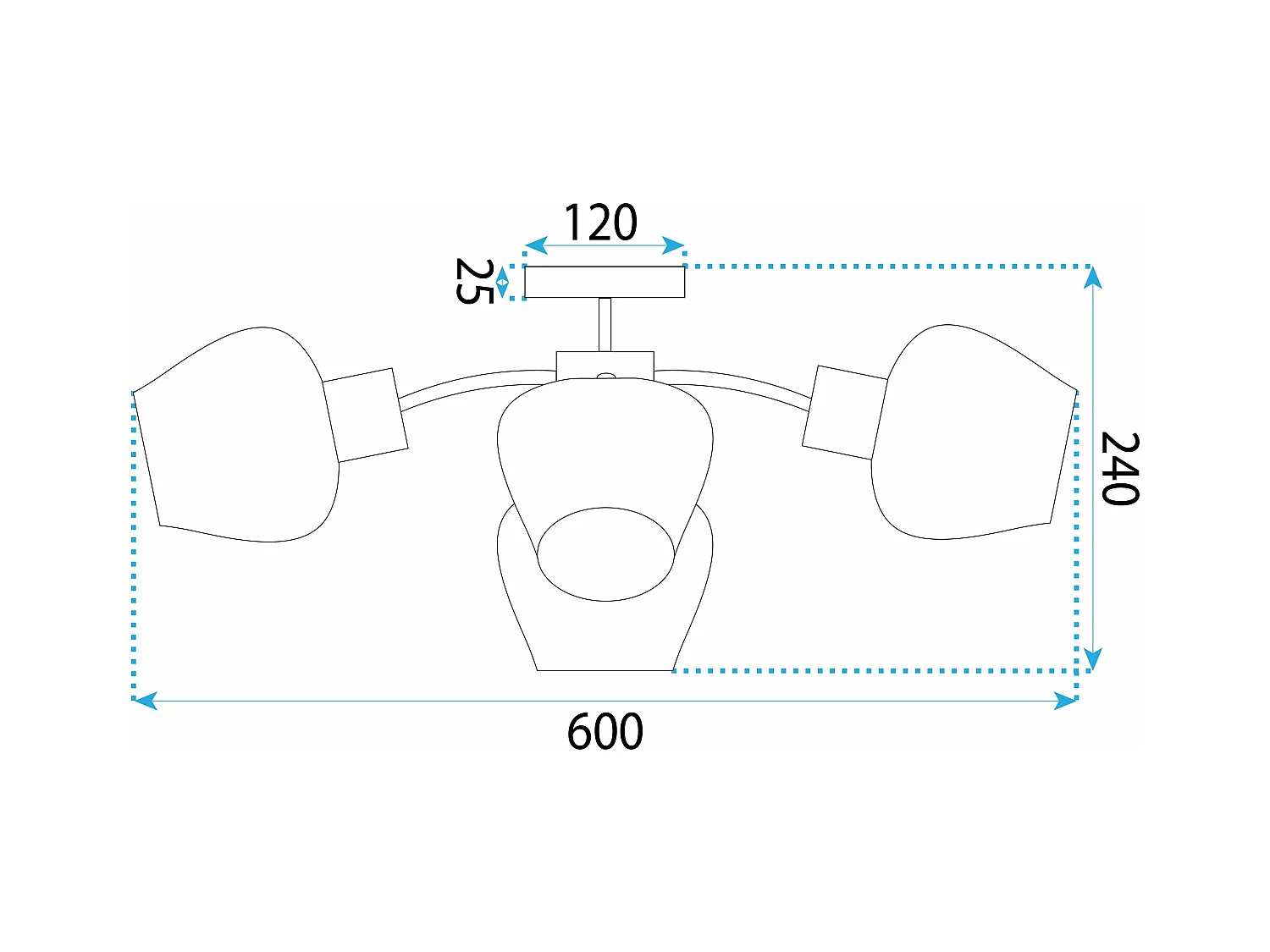 Lampe Toolight App1590-6Cp Boho White Beige