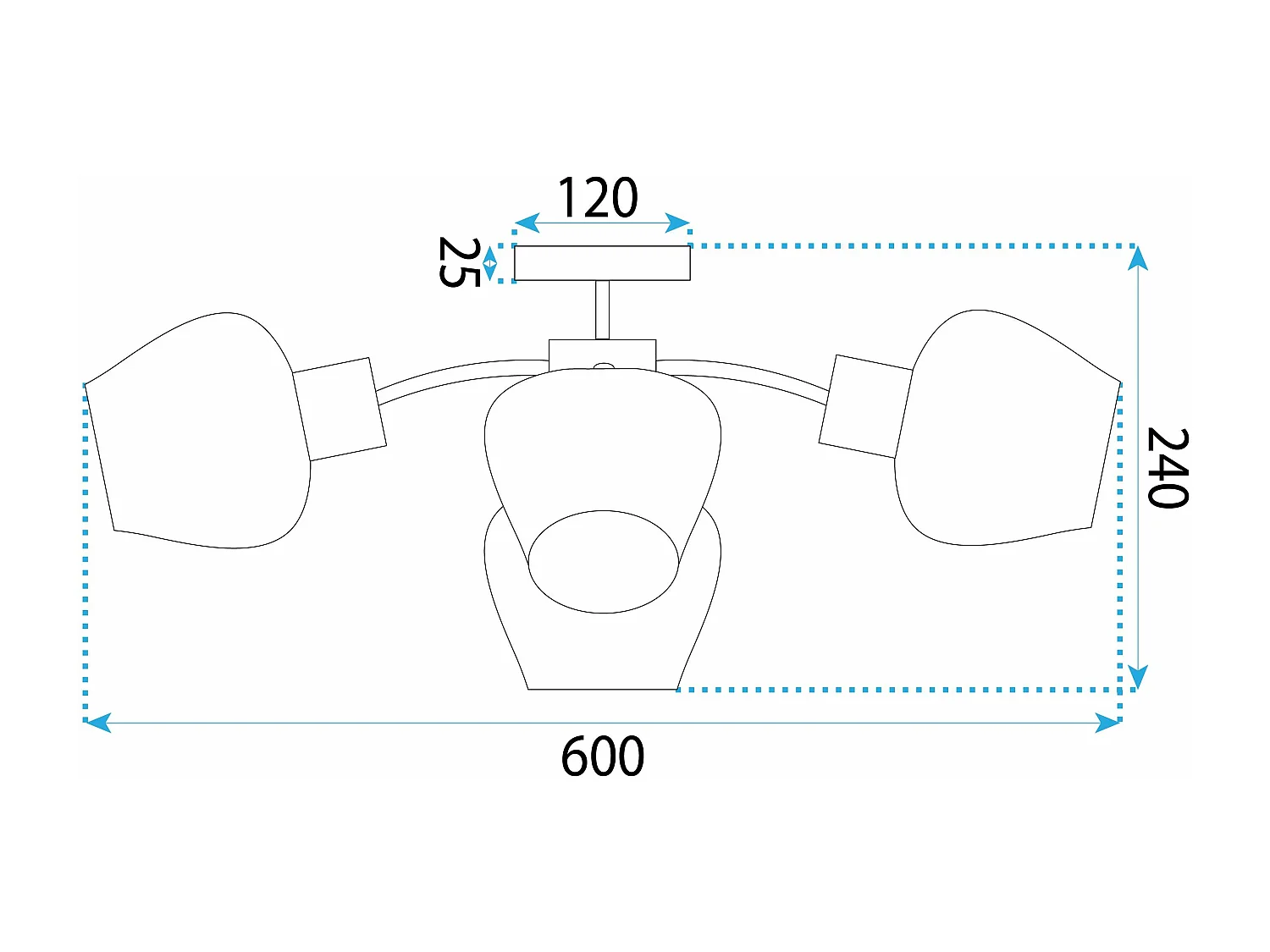 Lampe Toolight App1590-6Cp Boho White Beige