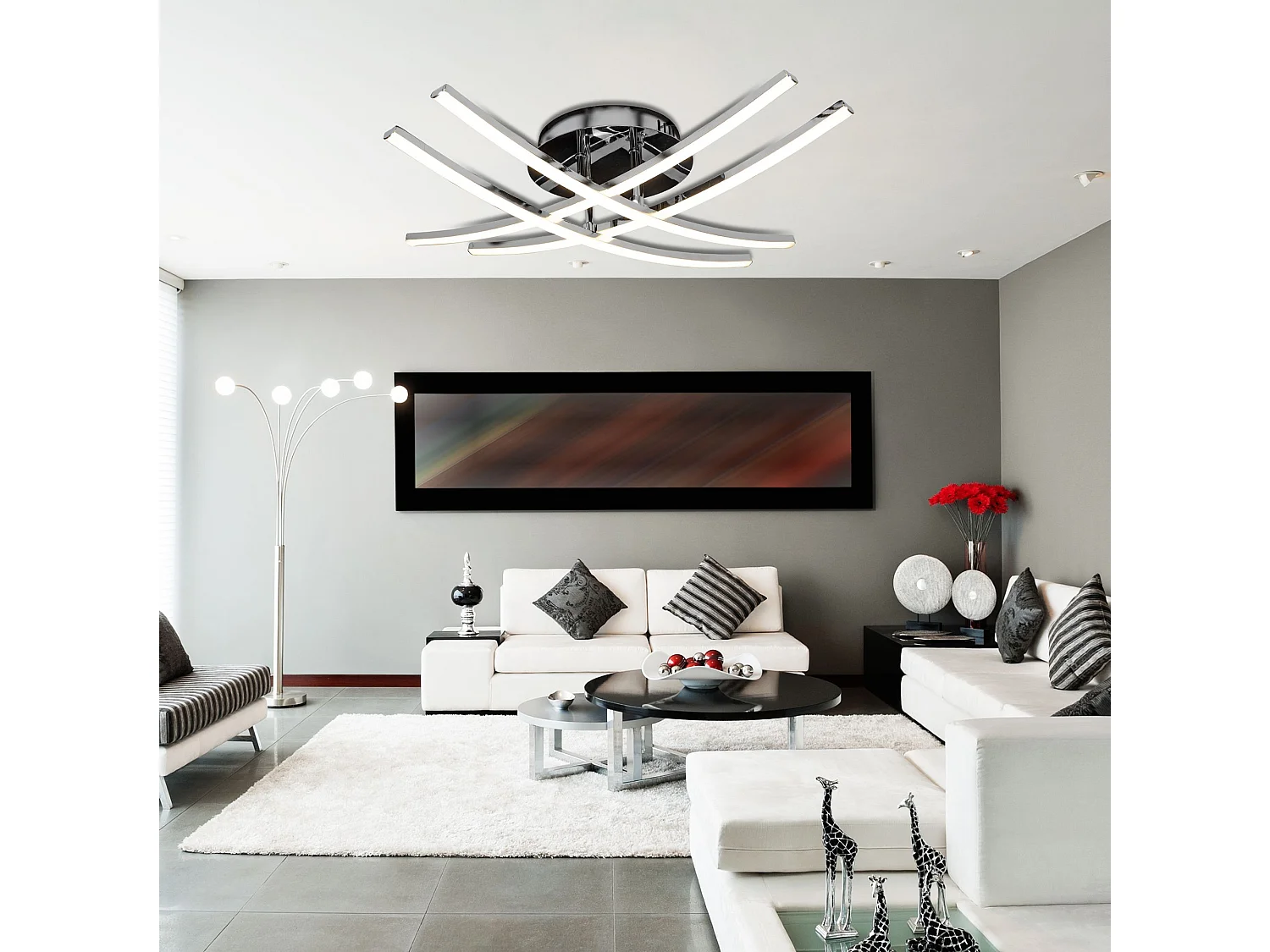 Lâmpada De Teto Toolight Led App398-C Chrome