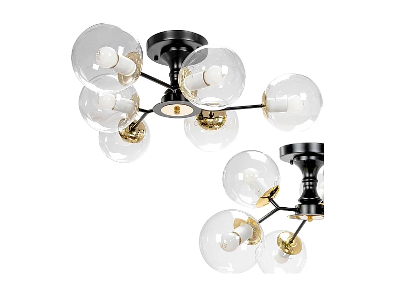 Plafonnière Toolight App1134-6C Black Gold