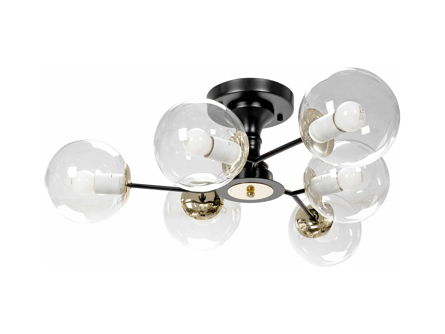 Lampe Toolight App1134-6C Black Gold