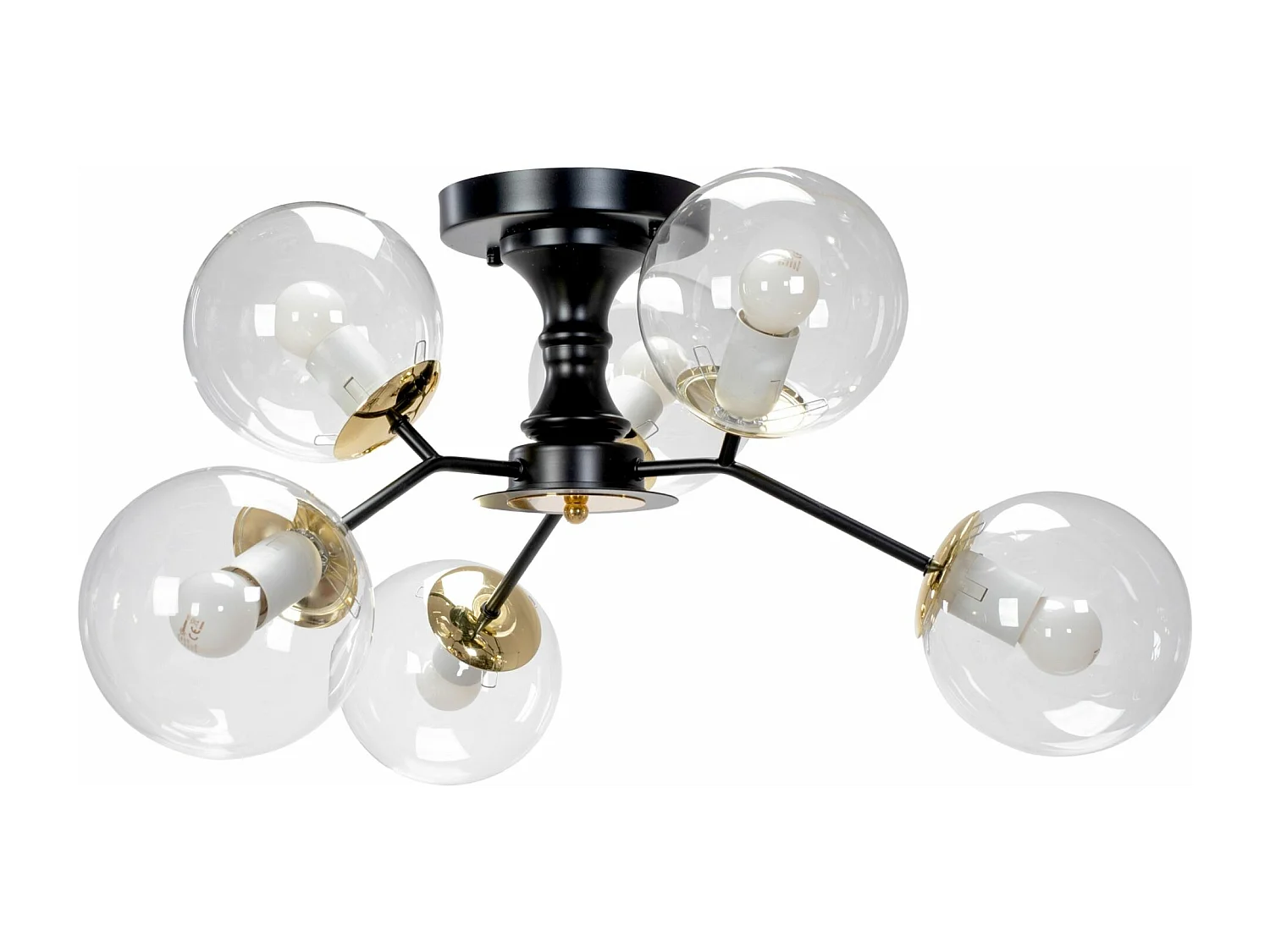 Lampe Toolight App1134-6C Black Gold