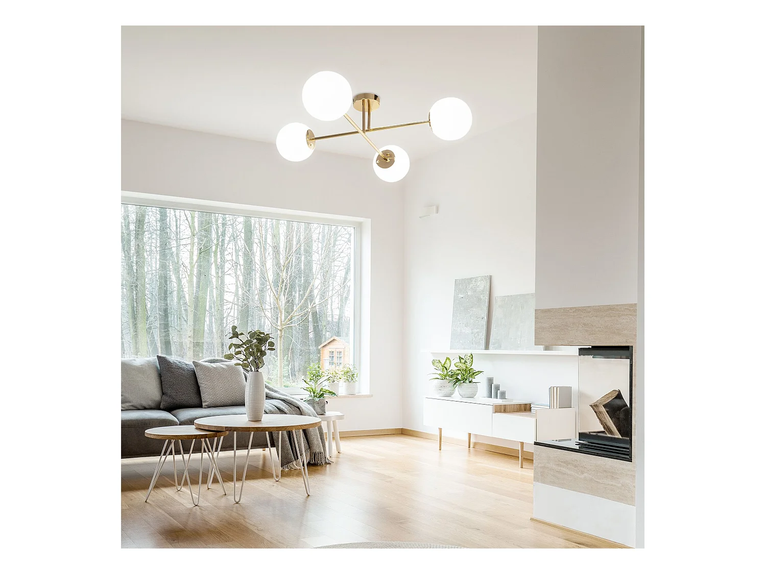 Deckenleuchte Toolight App1248-4Cp Gold