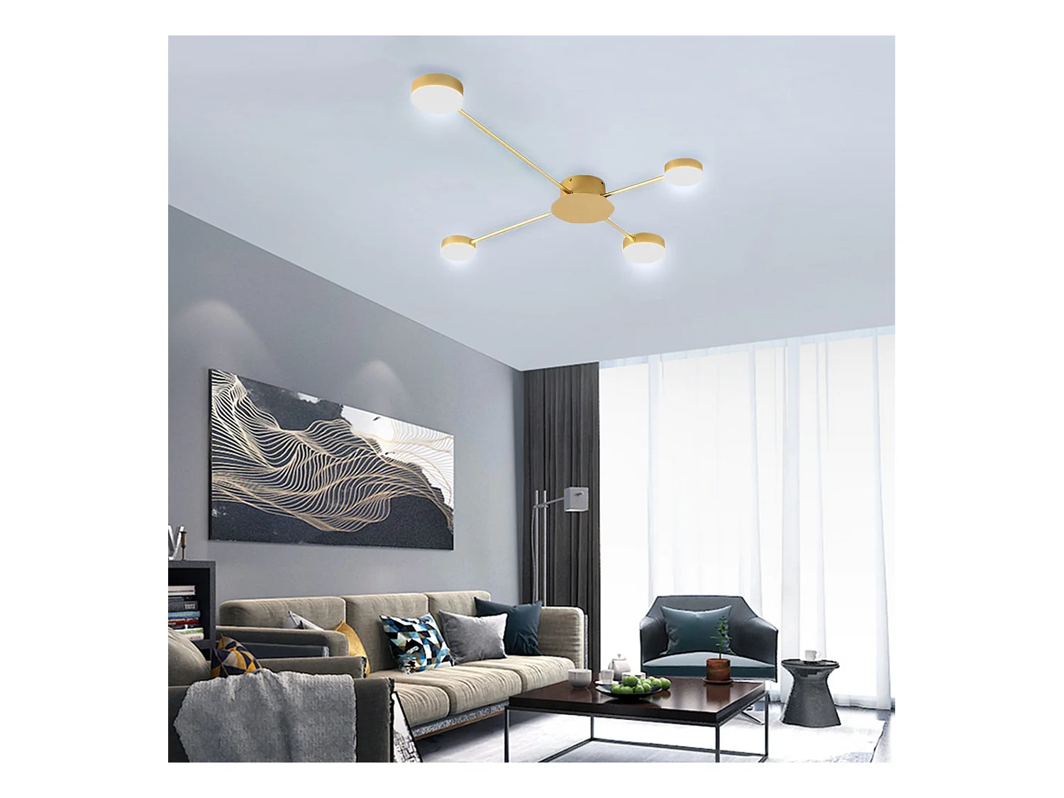 Deckenleuchte Toolight Led App520-4C Gold