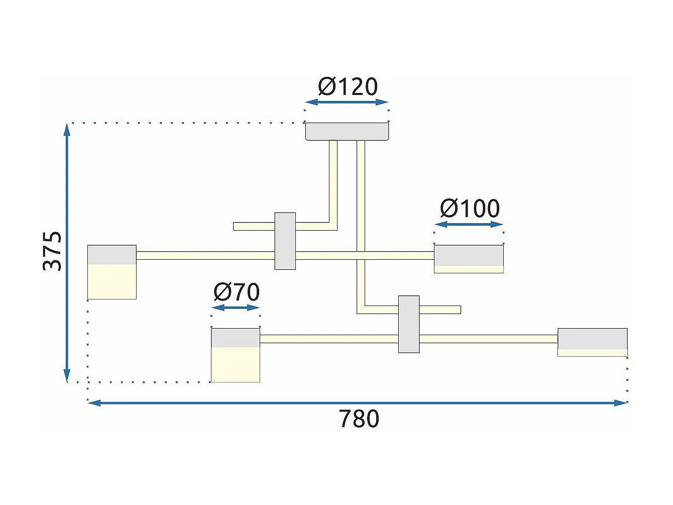 Lampe Toolight App1002-6C Black