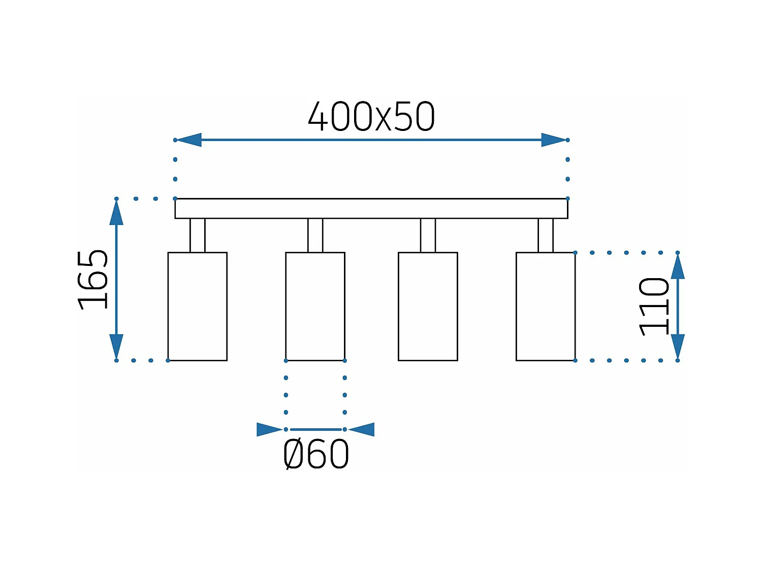 Lampe Toolight App940-4C Black