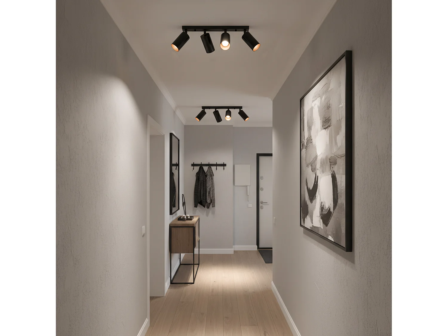 Lampada Da Soffitto Toolight App940-4C Black