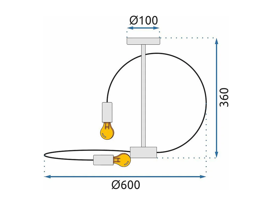 Lampe Toolight App1092-4C Rose Gold