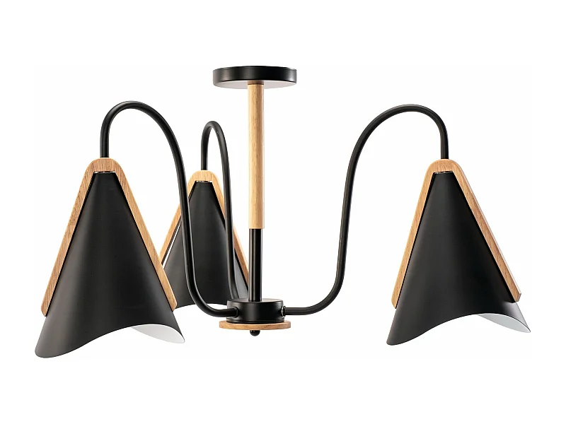 Lâmpada De Teto Toolight App605-3C Black