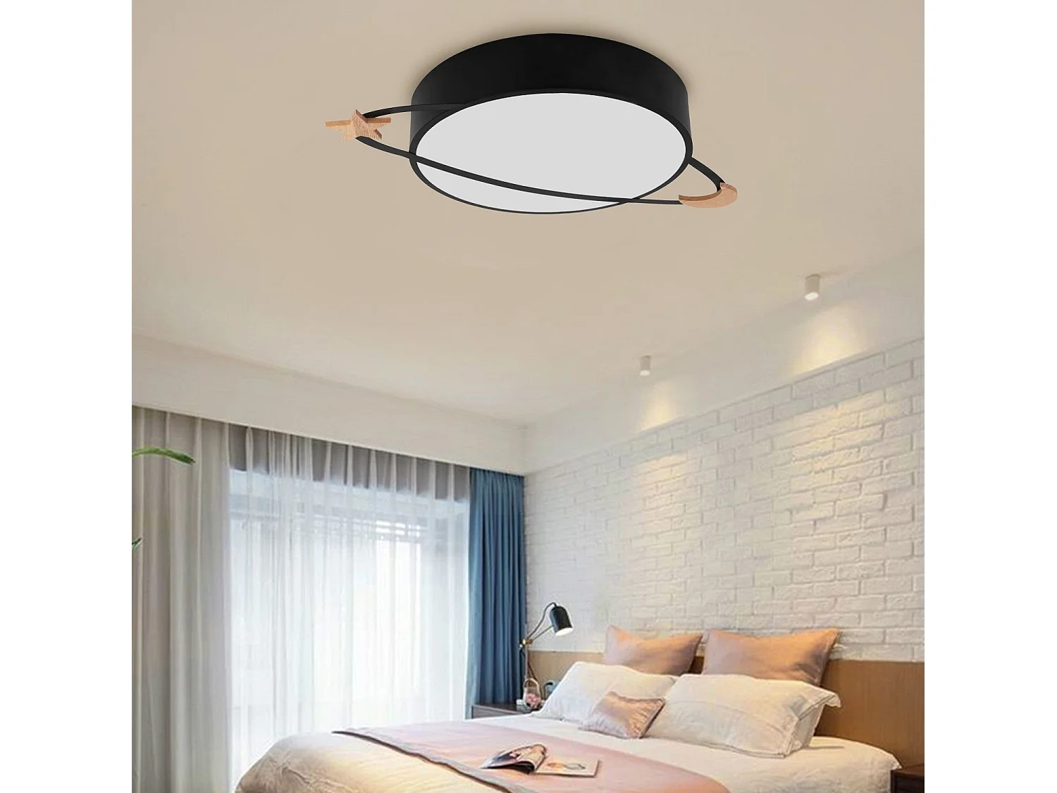 Lampe Toolight App864-C Moon 40Cm Black