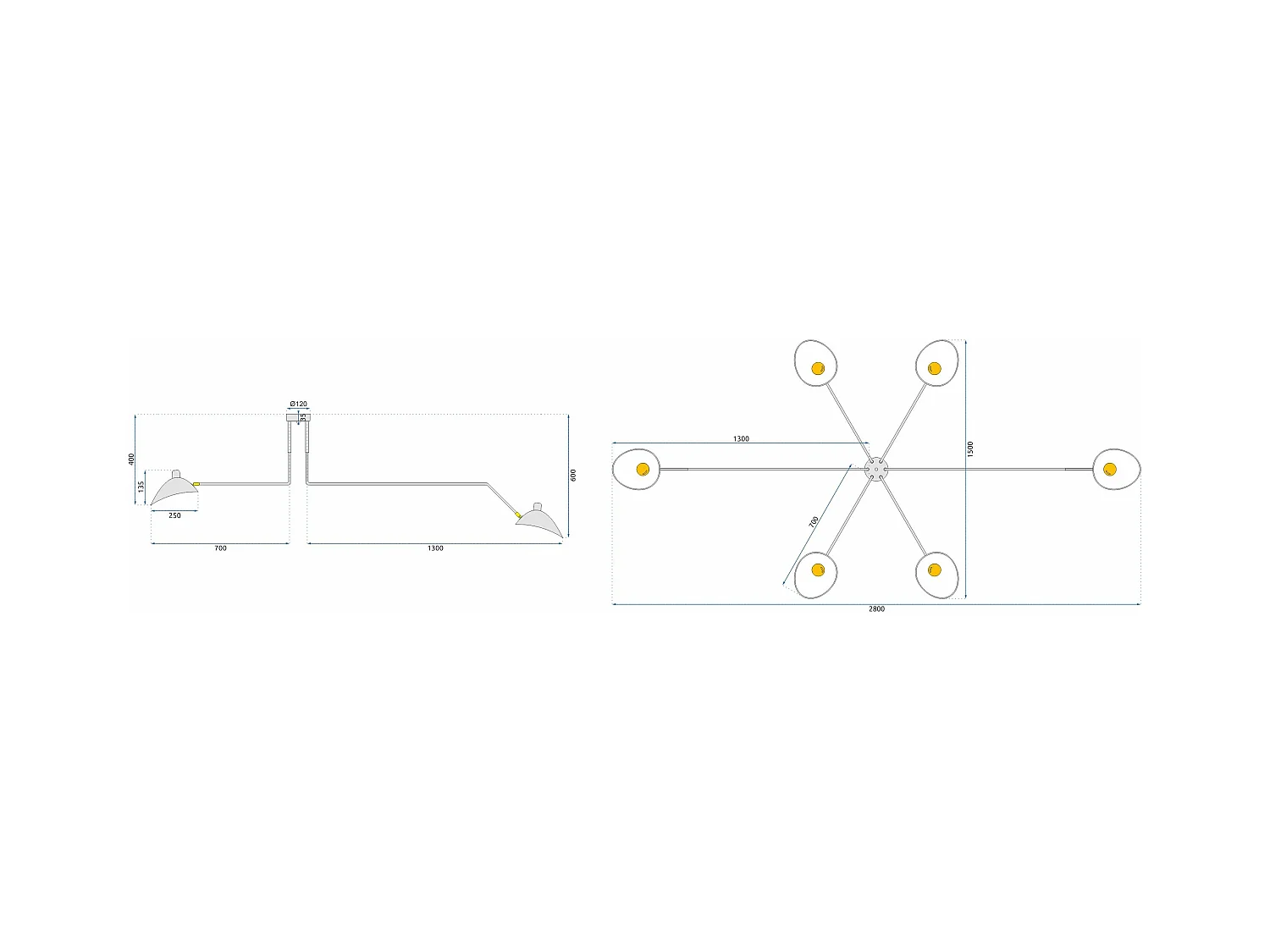 Lampe Toolight App570-6C Black