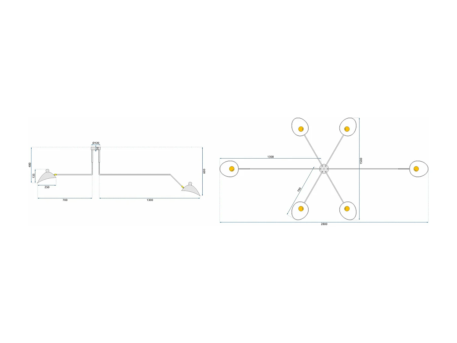 Lampe Toolight App570-6C Black