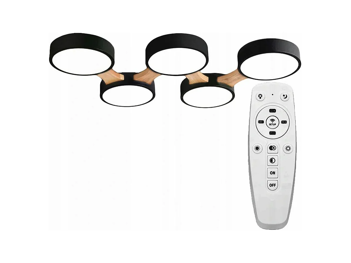 Lâmpada De Teto Toolight App526-5C Flat Black