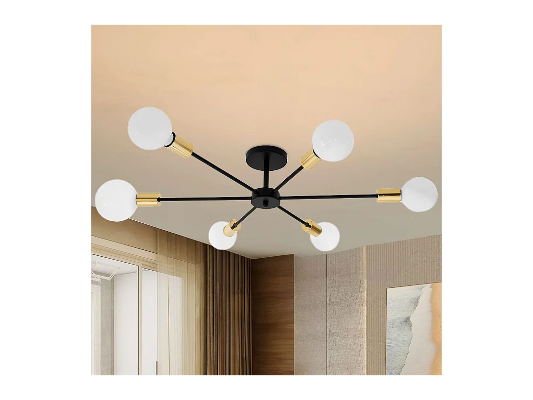 Lampe Toolight App501-6C Black Gold