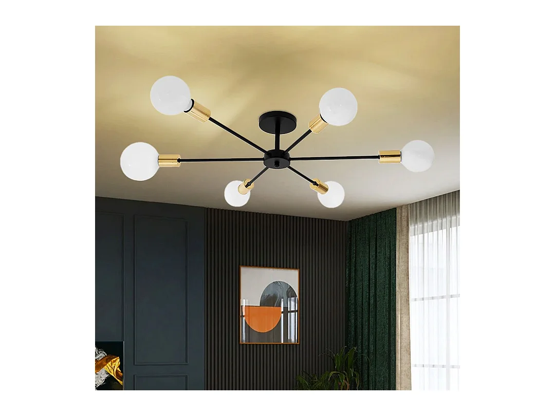 Lampe Toolight App501-6C Black Gold